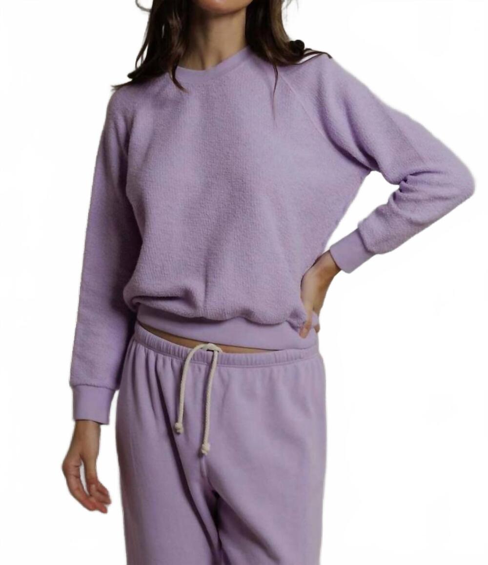 NEW PERFECTWHITETEE ziggy inside out fleece long sleeve shrunken crewneck sweats